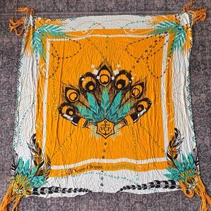 Veuve Clicquot Champagne Sarong Pareo – Orange Peacock Print